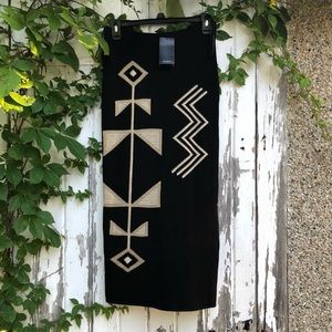 Ralph Lauren Black Label Midi Skirt XS Aztec NWT